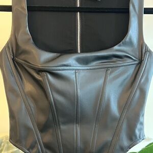 Olivaceous Black Zippered Top